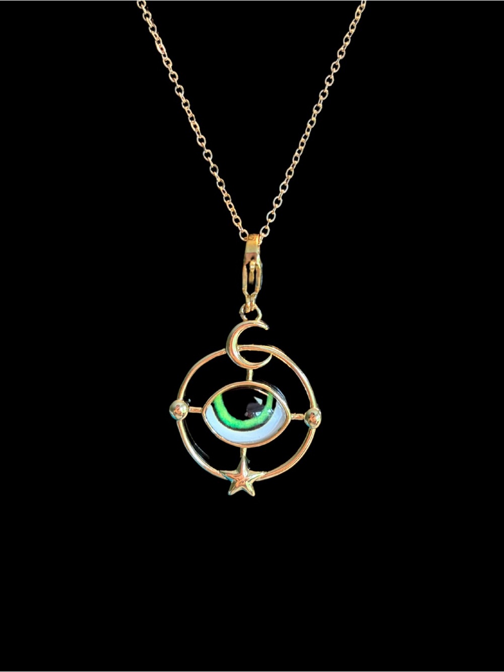 Mystic “Evil Eye” Necklace with Moon and Star